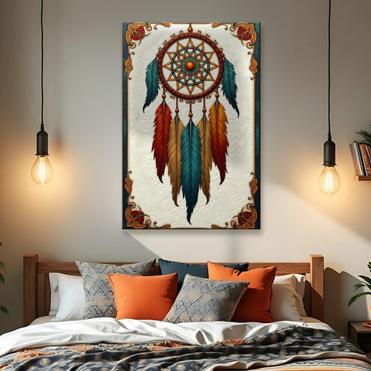 Whispering feathers canvas print with soft flowing lines