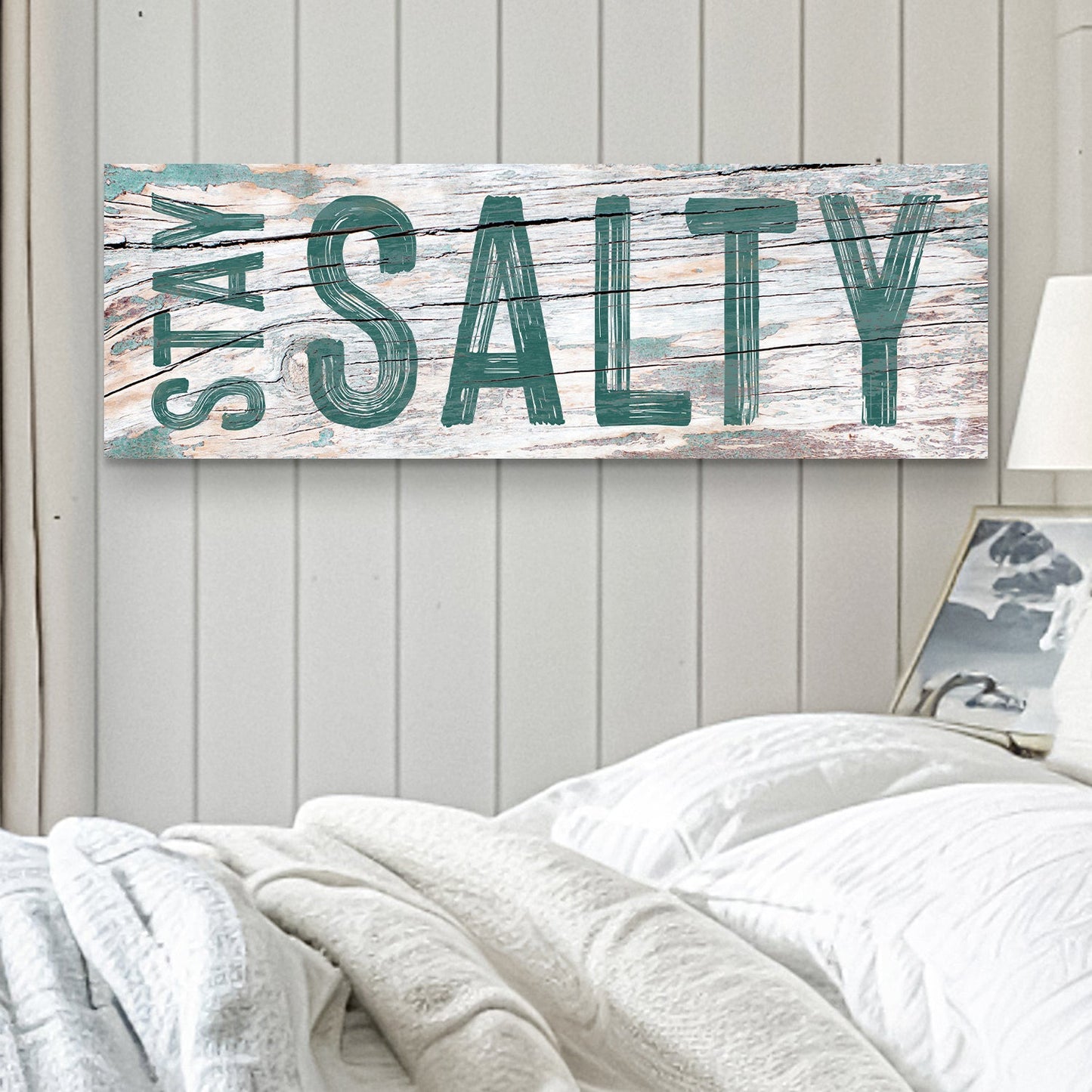Stay Salty beach house canvas wall art casual coastal wall decor