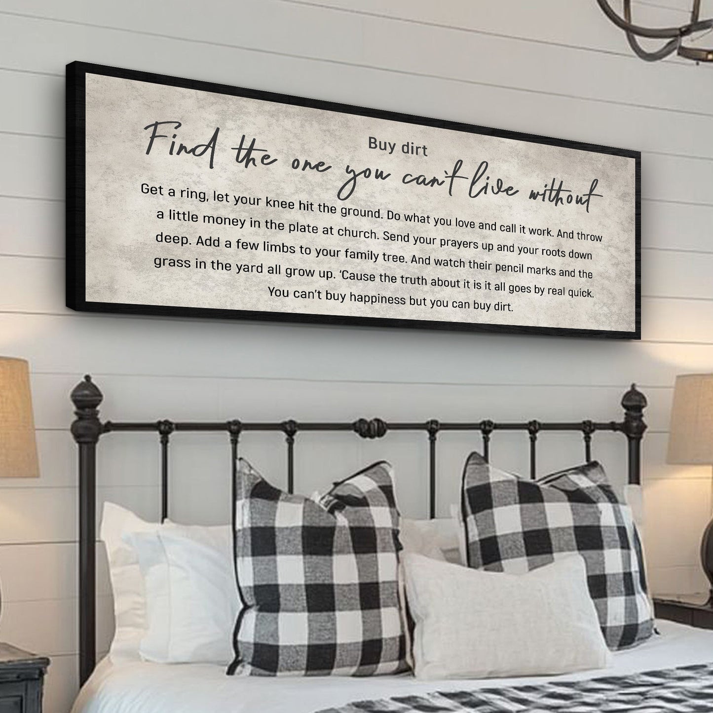 Find The One You Can't Live Without Canvas Sign