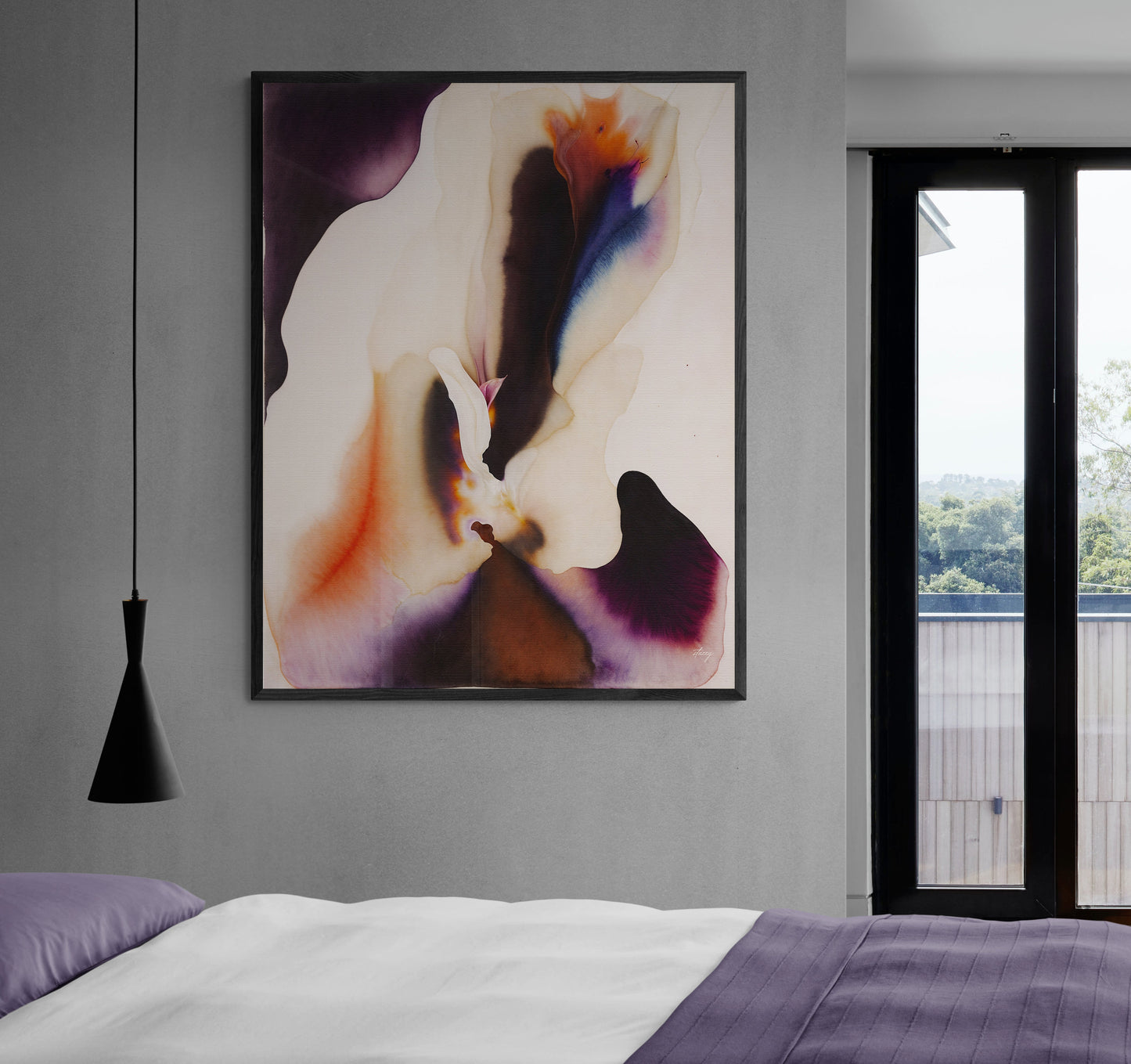 Velvet Bloom Abstract Canvas Wall Art