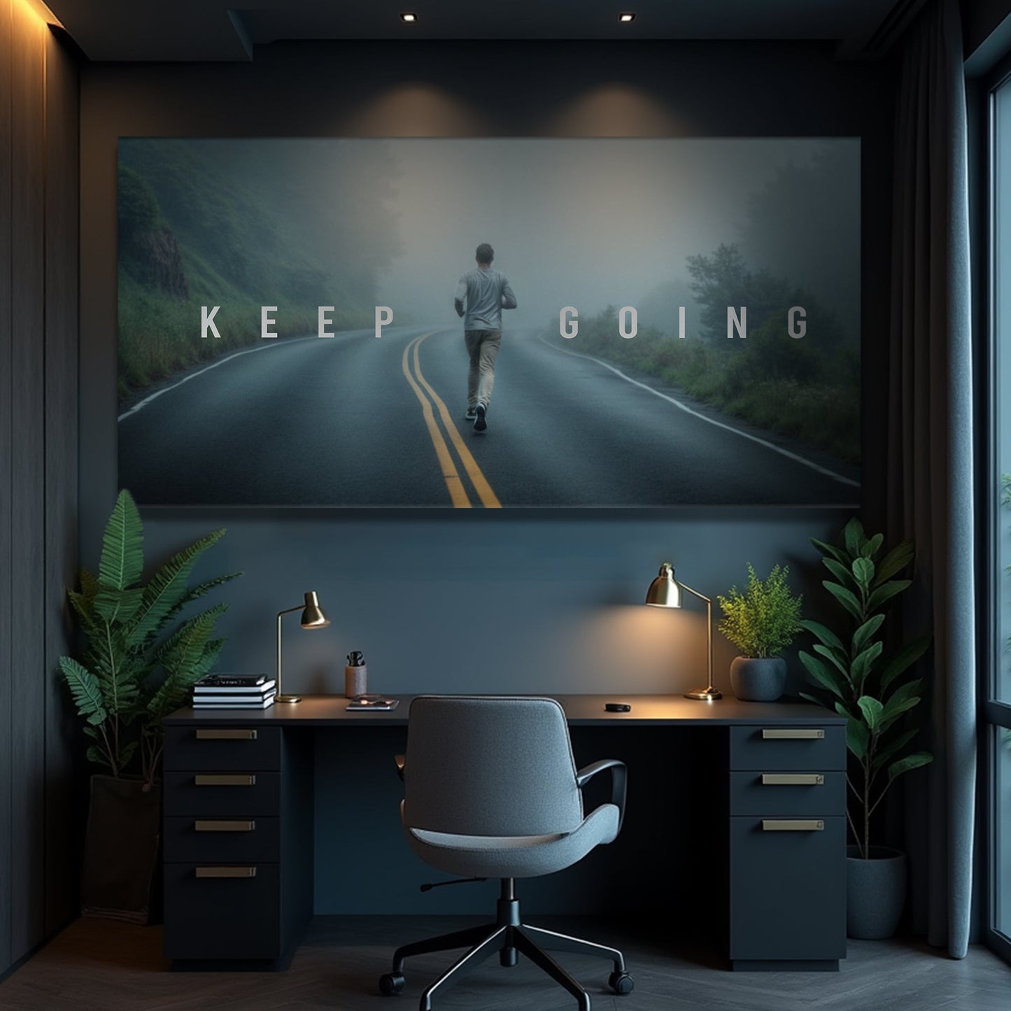 Keep Going Motivational Canvas Wall Sign