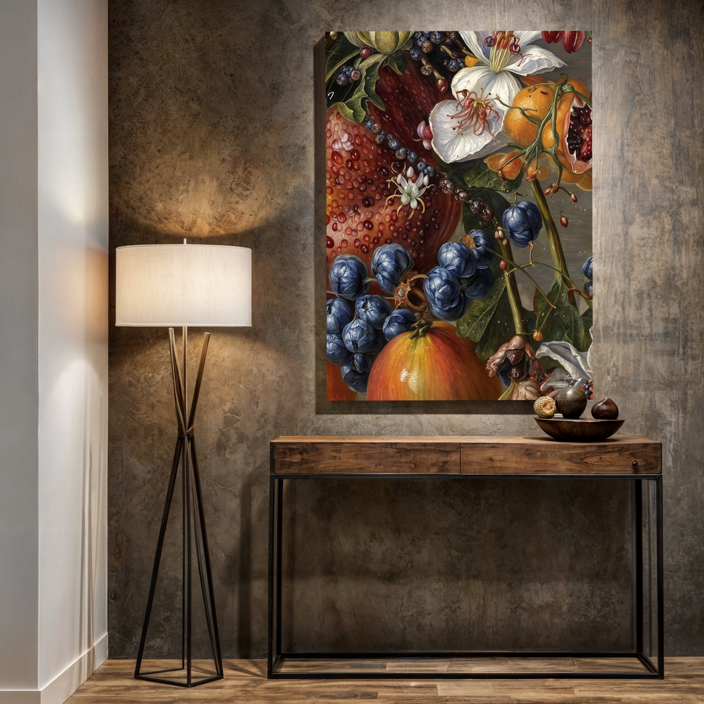Baroque Bounty Classic Floral Still Life Canvas Art