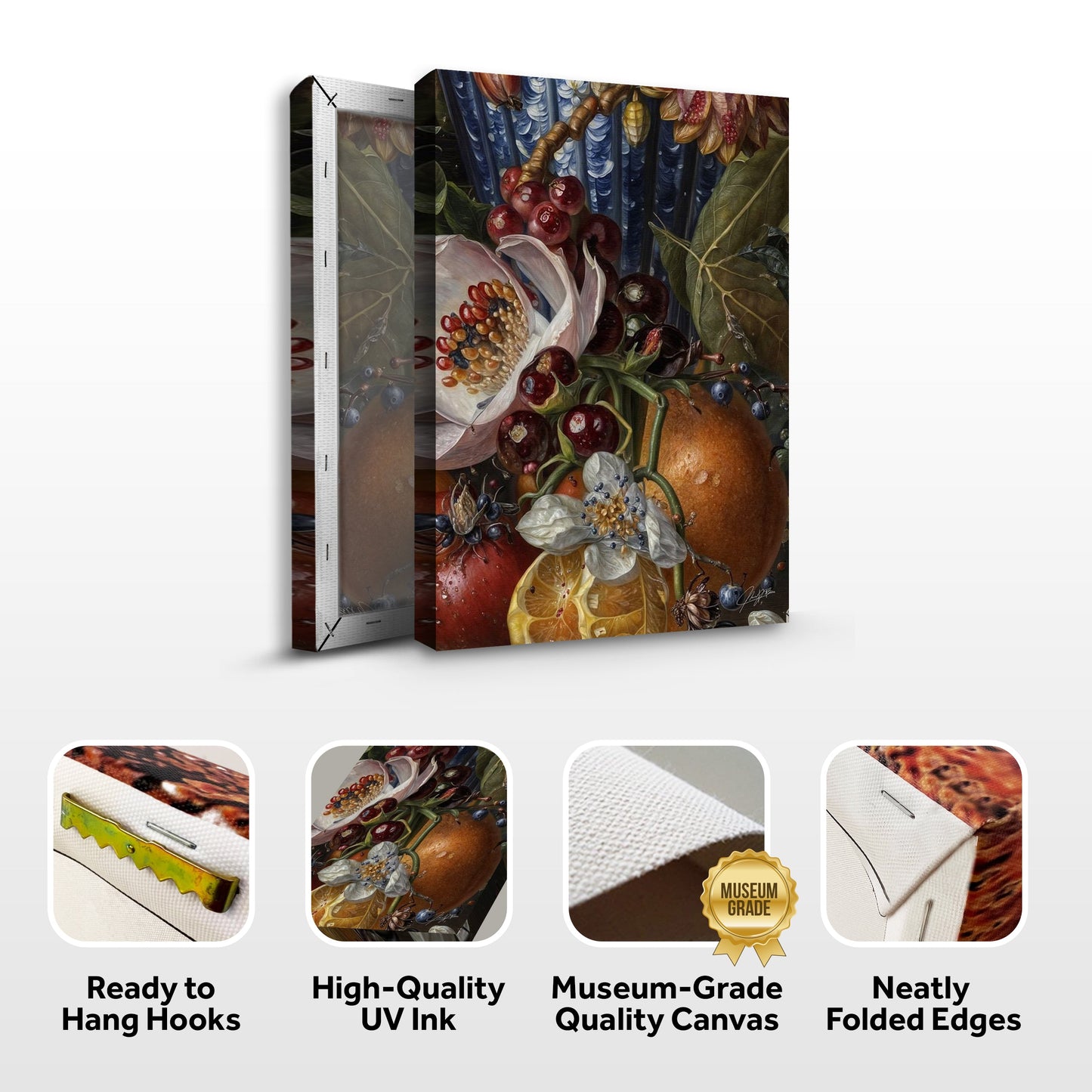 Baroque Bounty Floral Canvas Print Still Life Art
