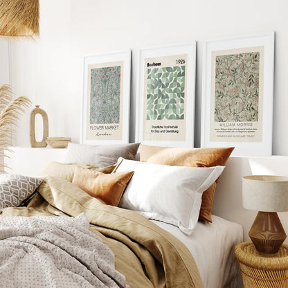 Neutral Botanical Wall Art Set of 3 Home Prints