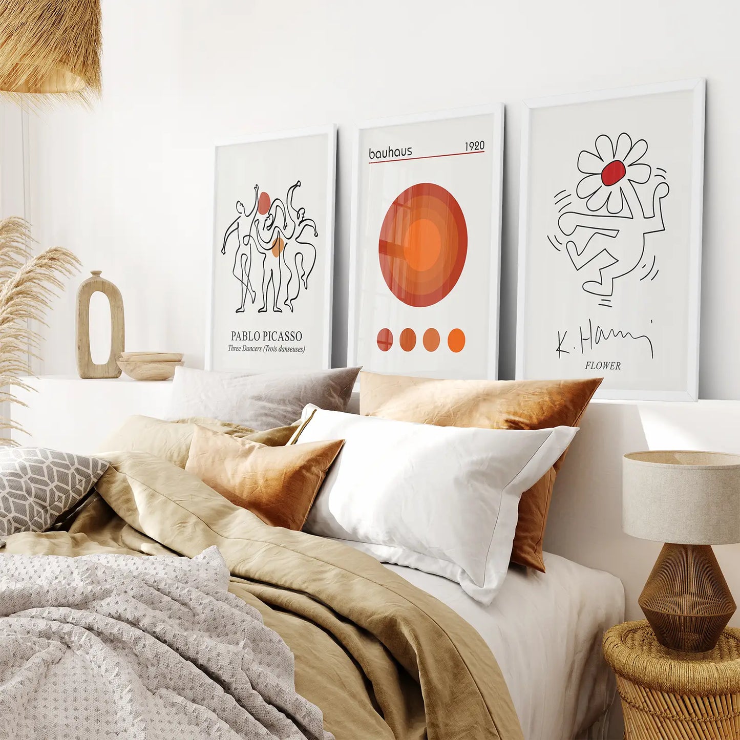 Abstract Line Art Wall Art Set of 3 Modern Prints