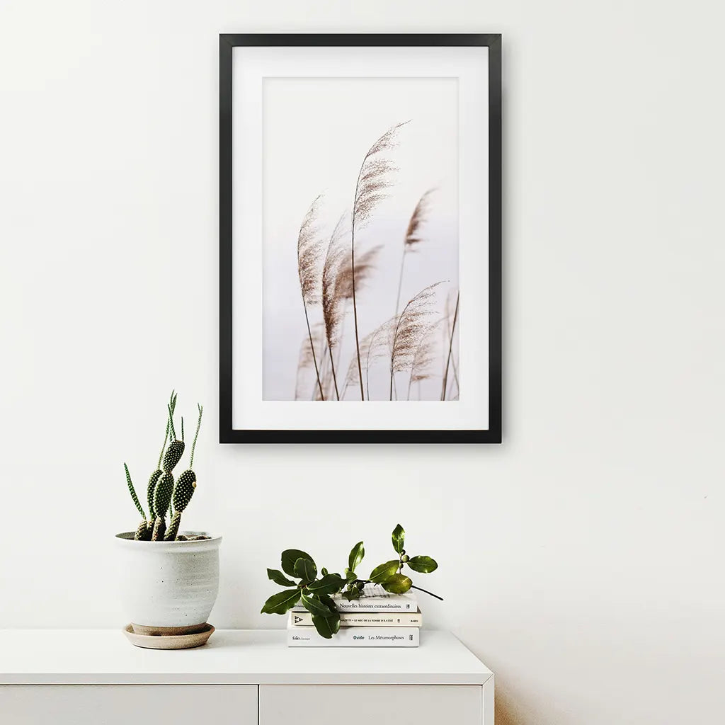 Beige Dried Grass Print - Summer Field Wall Art