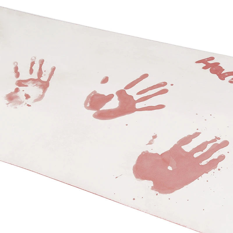 Bloody footprint mat for bathroom