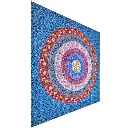 Botanical Garden Floral Tapestry - Full Size Fabric Wall Hanging
