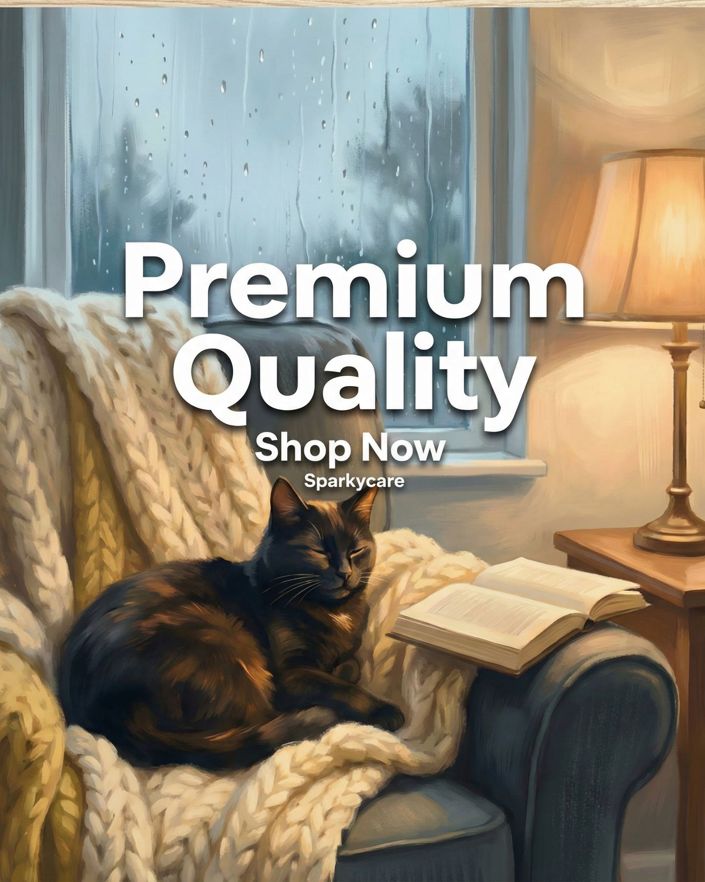Cozy Cat Reading Poster - The Finishing Touch Your Reading Nook Needs