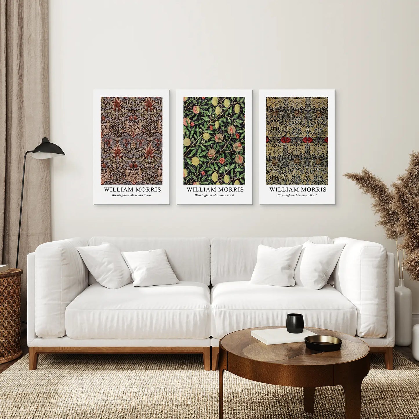 Vintage Floral Wall Art Set of 3 Art Nouveau Prints