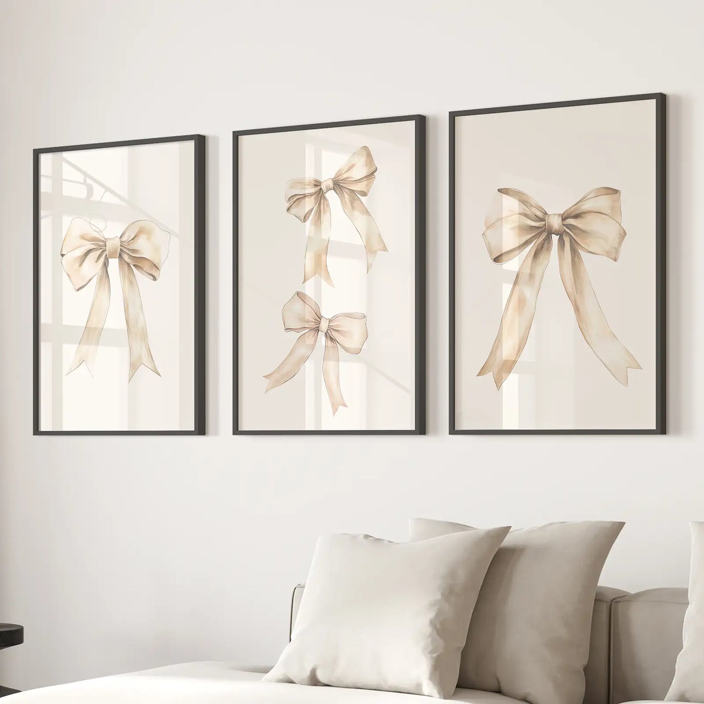 Aesthetic Bows Nursery Wall Art Poster Set of 3