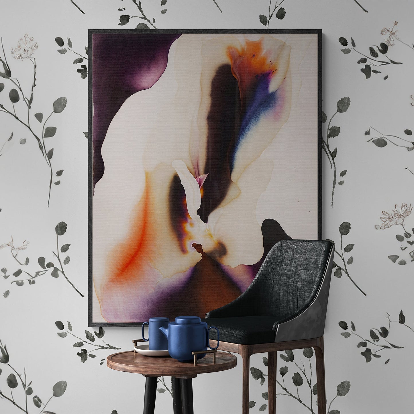 Velvet Bloom Abstract Canvas Wall Art