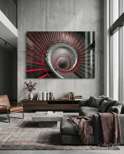 Mosaic Stair Glass Wall Art architectural print