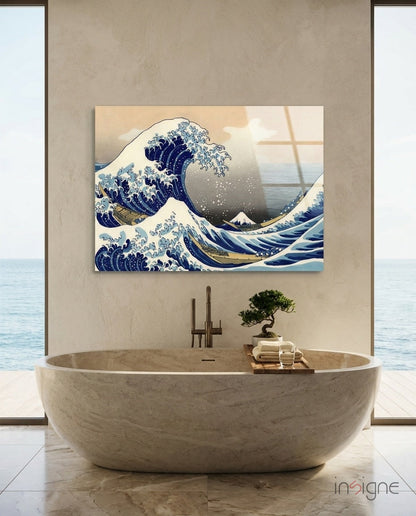 The Great Wave off Kanagawa Glass Wall Art print