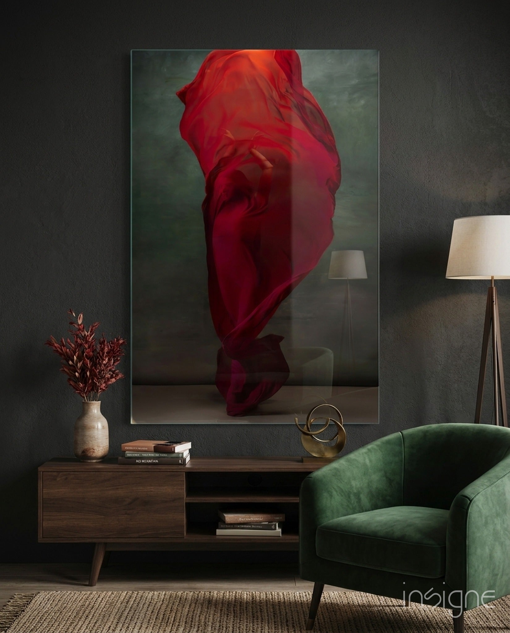 Ballerina glass wall art