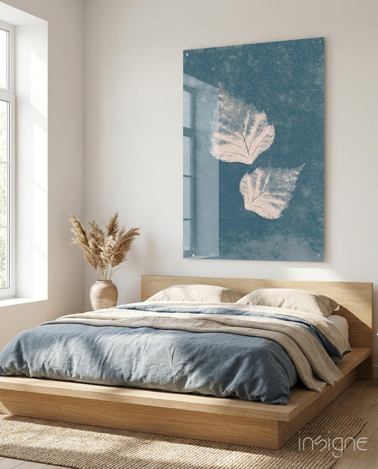 Falling Leaves botanical glass wall art