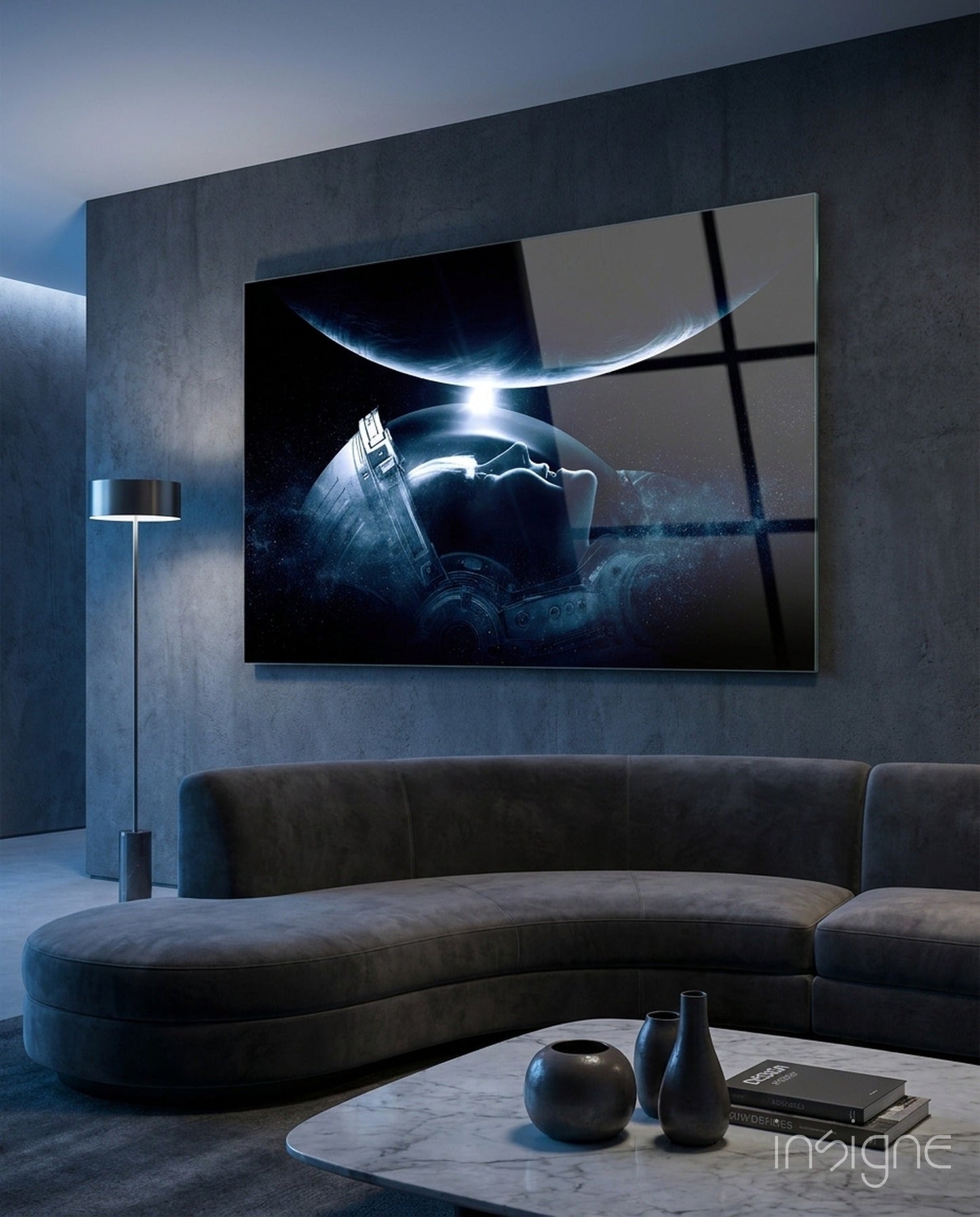 Astronaut's Look glass wall art