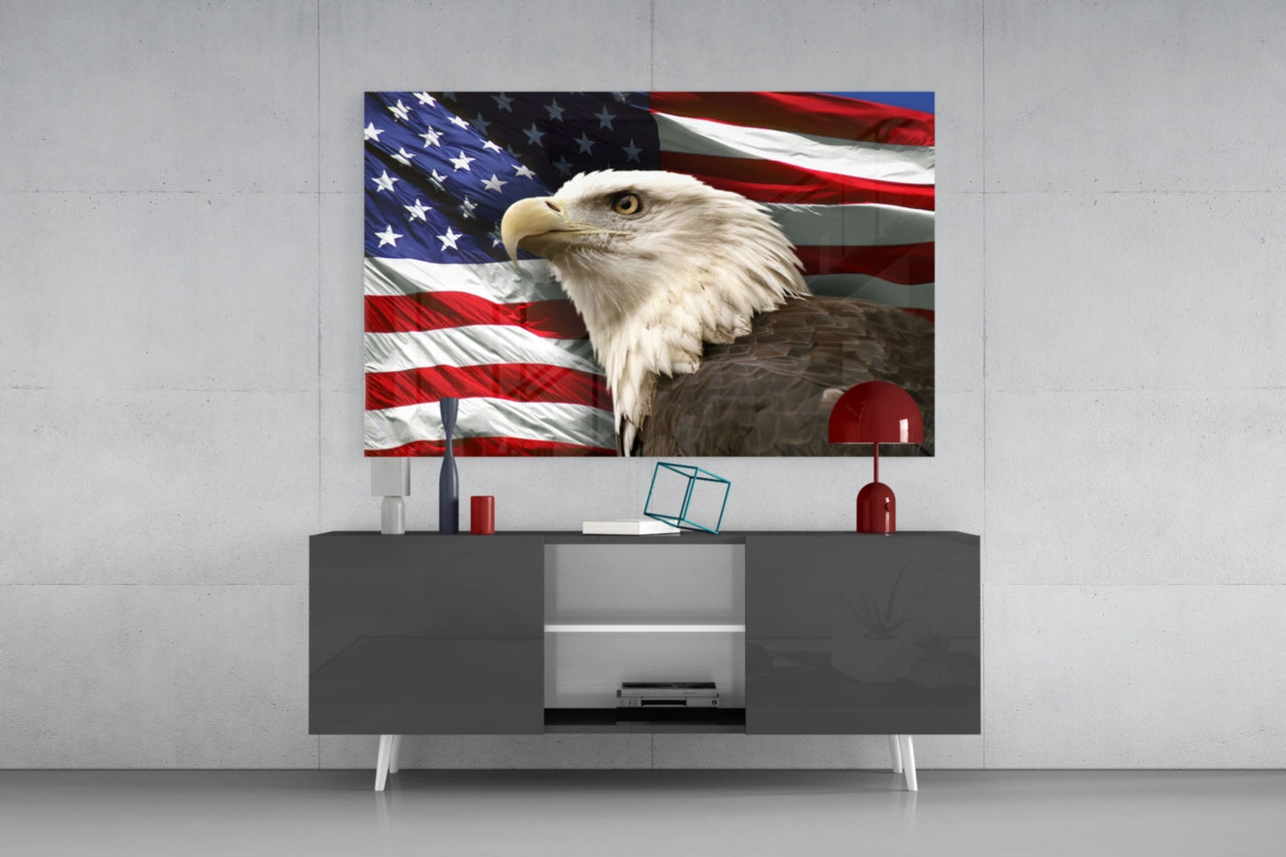 Bald Eagle Glass Wall Art