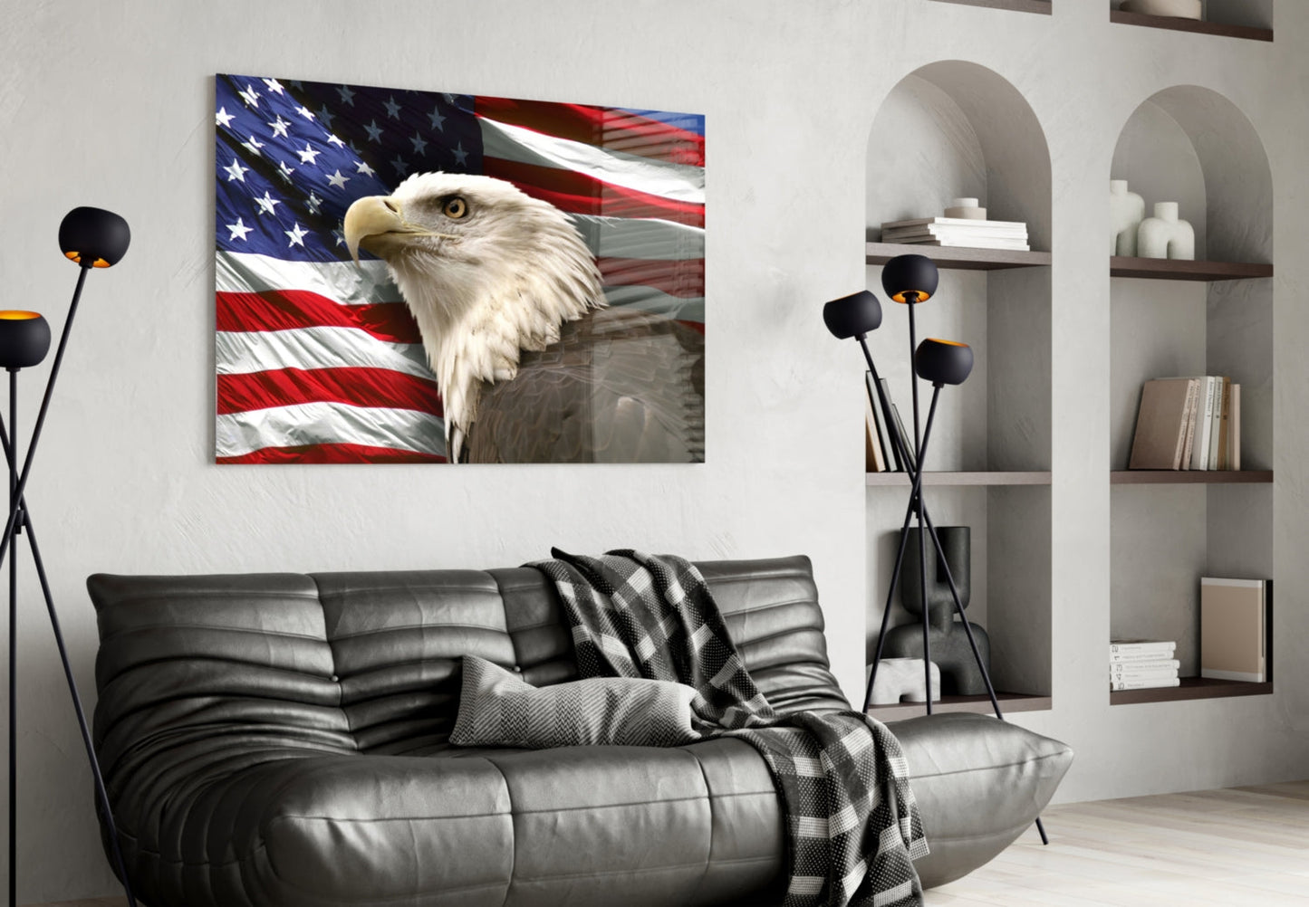 Bald Eagle Glass Wall Art