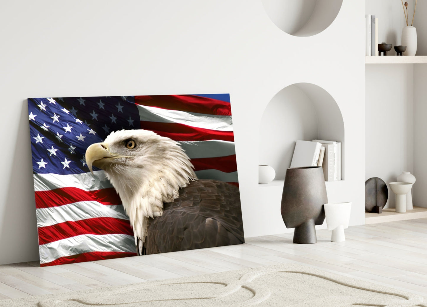 Bald Eagle Glass Wall Art