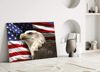 Bald Eagle Glass Wall Art