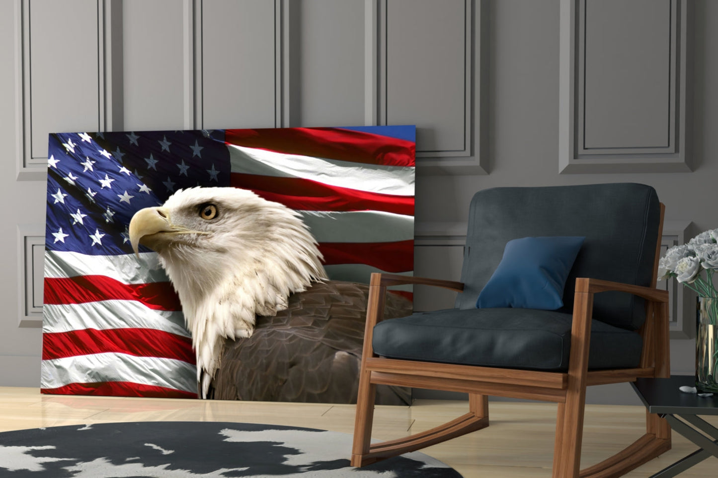 Bald Eagle Glass Wall Art