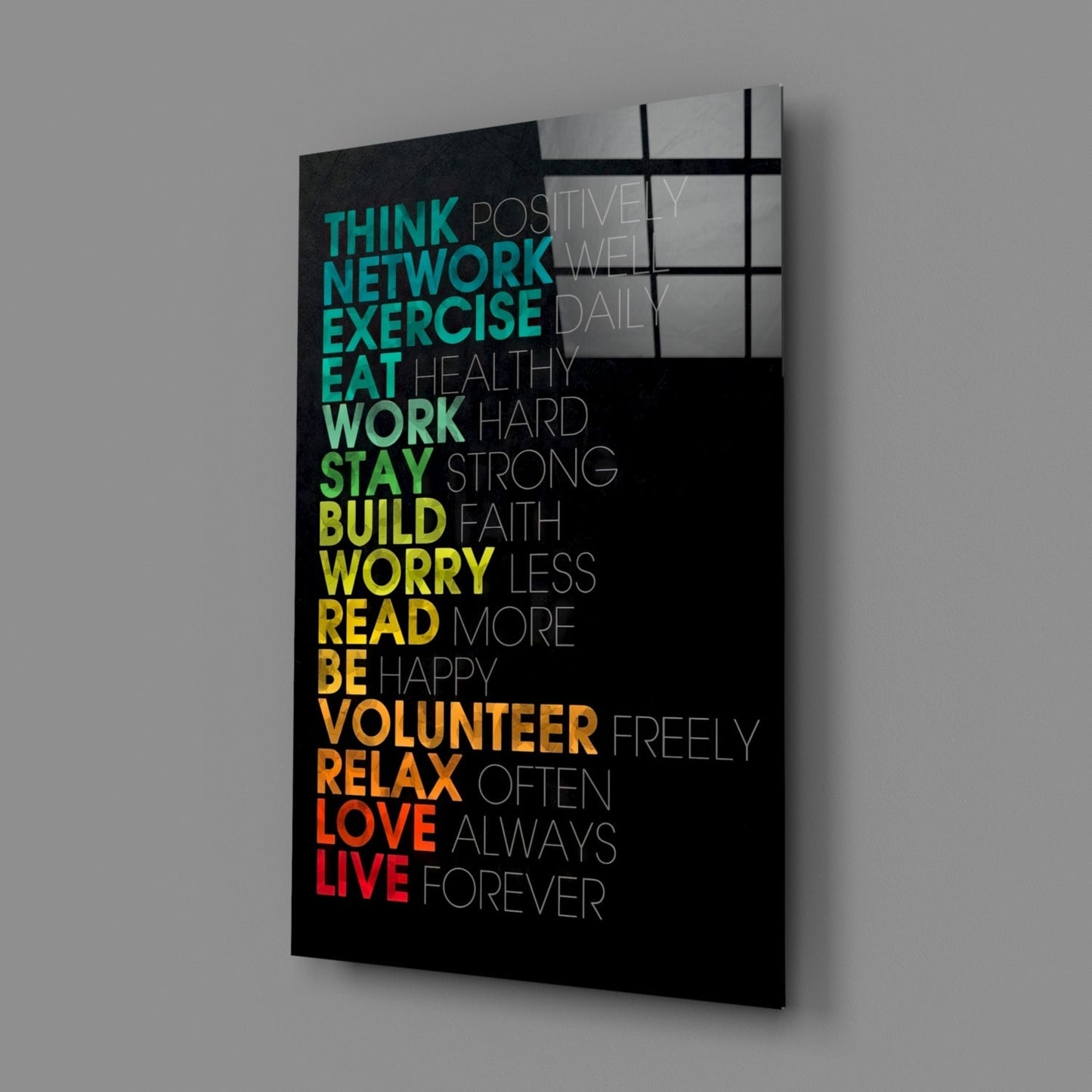 Life Advice Glass Wall Art