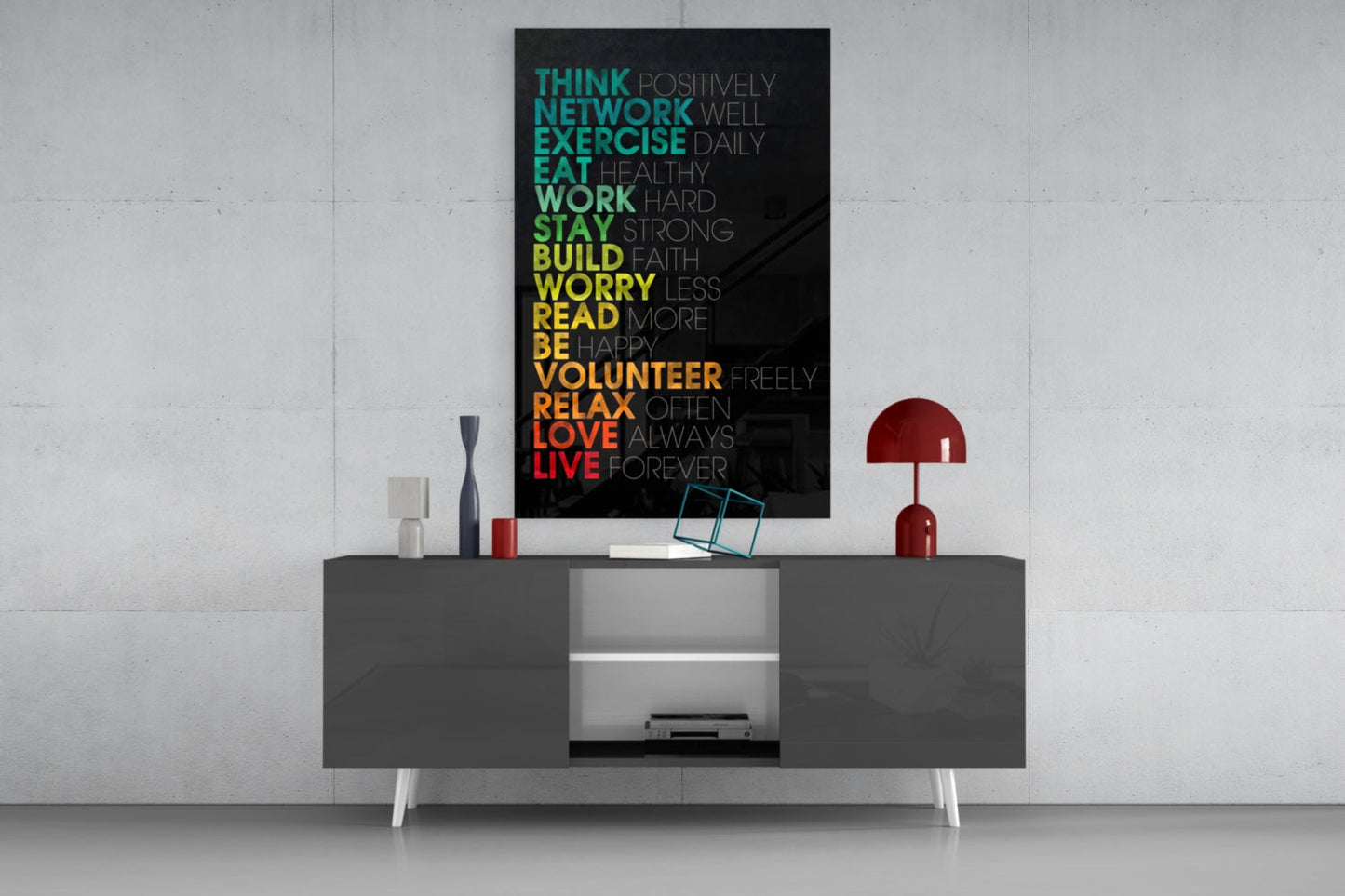 Life Advice Glass Wall Art
