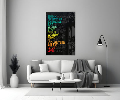 Life Advice Glass Wall Art