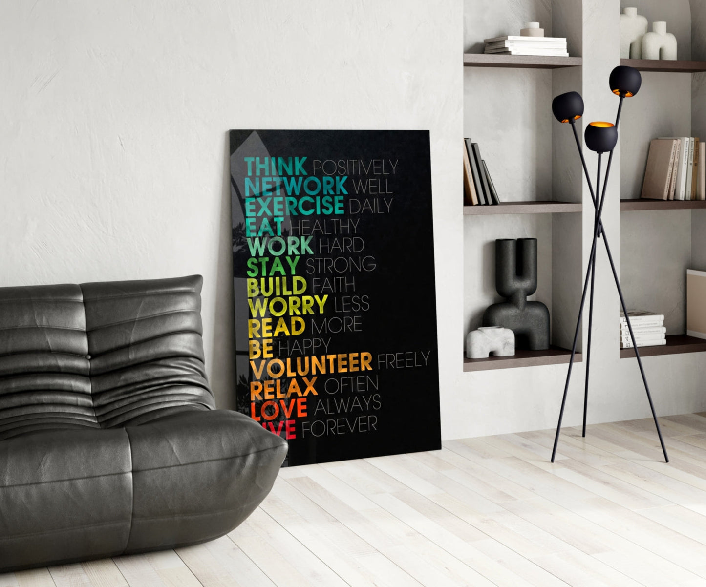 Life Advice Glass Wall Art