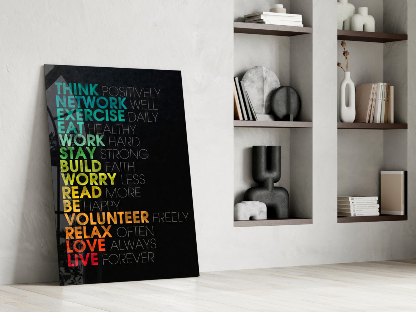 Life Advice Glass Wall Art
