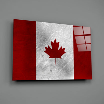 Flag of Canada Glass Wall Art