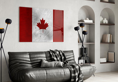 Flag of Canada Glass Wall Art