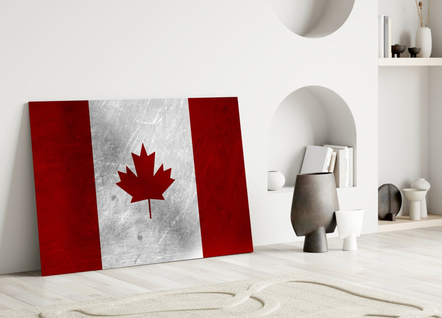 Flag of Canada Glass Wall Art
