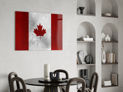 Flag of Canada Glass Wall Art
