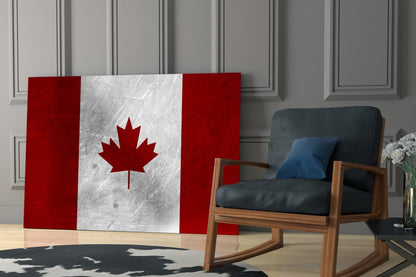 Flag of Canada Glass Wall Art