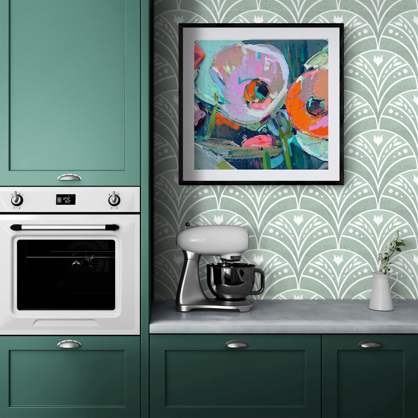 Chromatic Pulse Bold Floral Canvas Wall Art