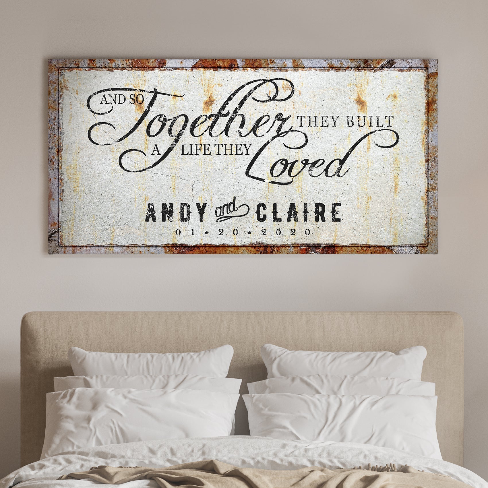 Together canvas wall art sign - family and unity home decor