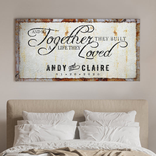 Together canvas wall art sign - family and unity home decor
