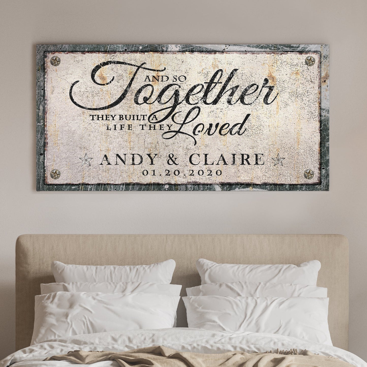Personalized Together Canvas Sign II