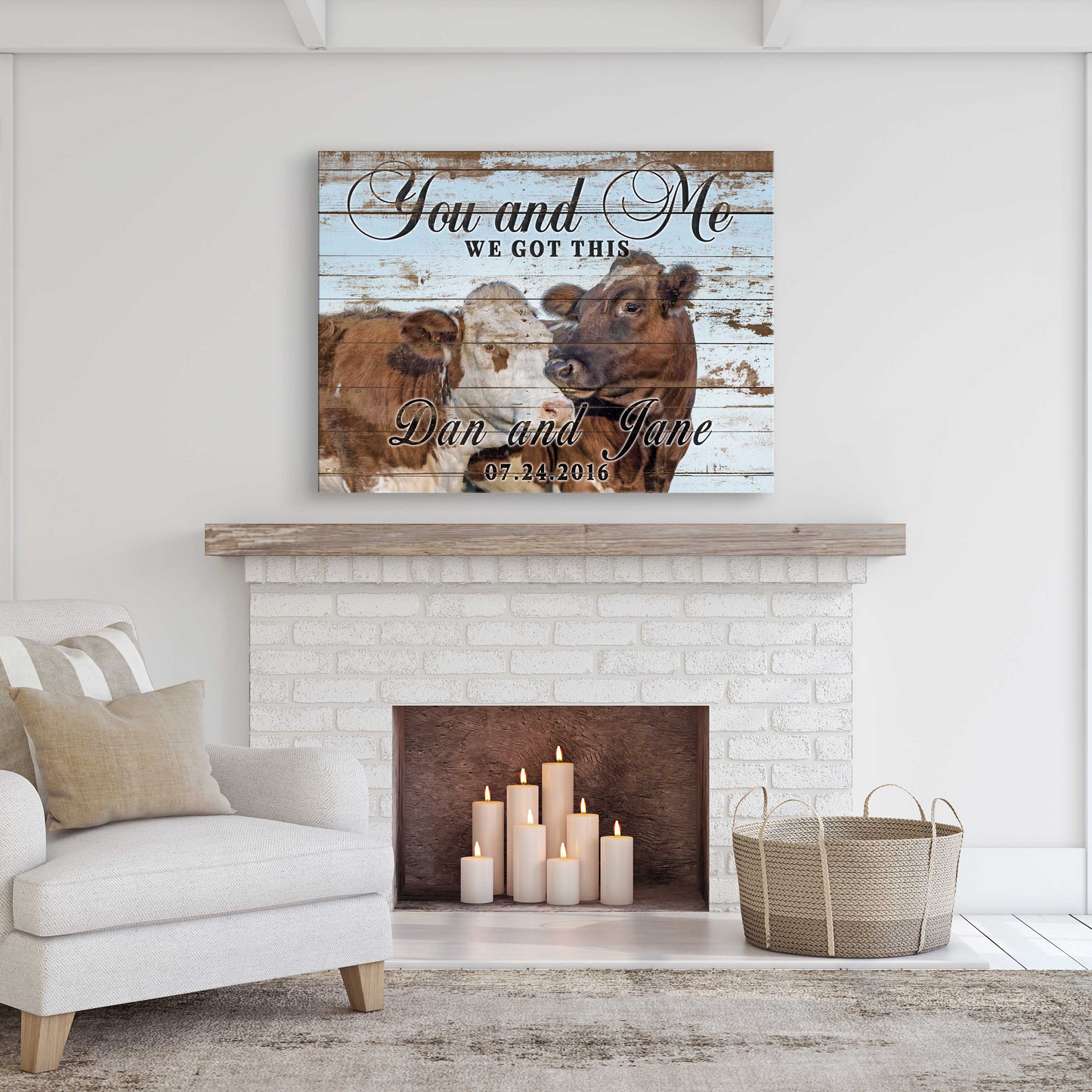 We Got This Couple Cattle Personalized Canvas Sign