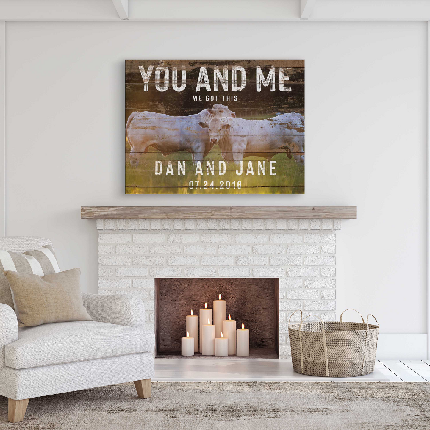 We Got This Couple Cattle Personalized Canvas Sign
