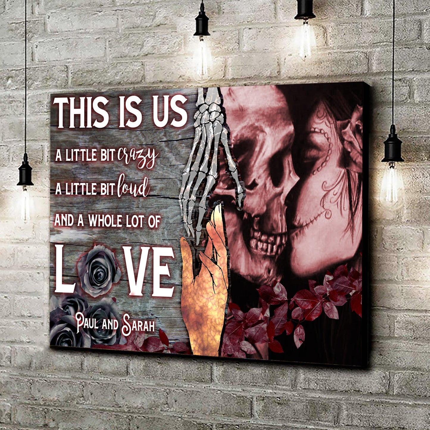 This Is Us Gothic Couple Personalized Canvas Sign