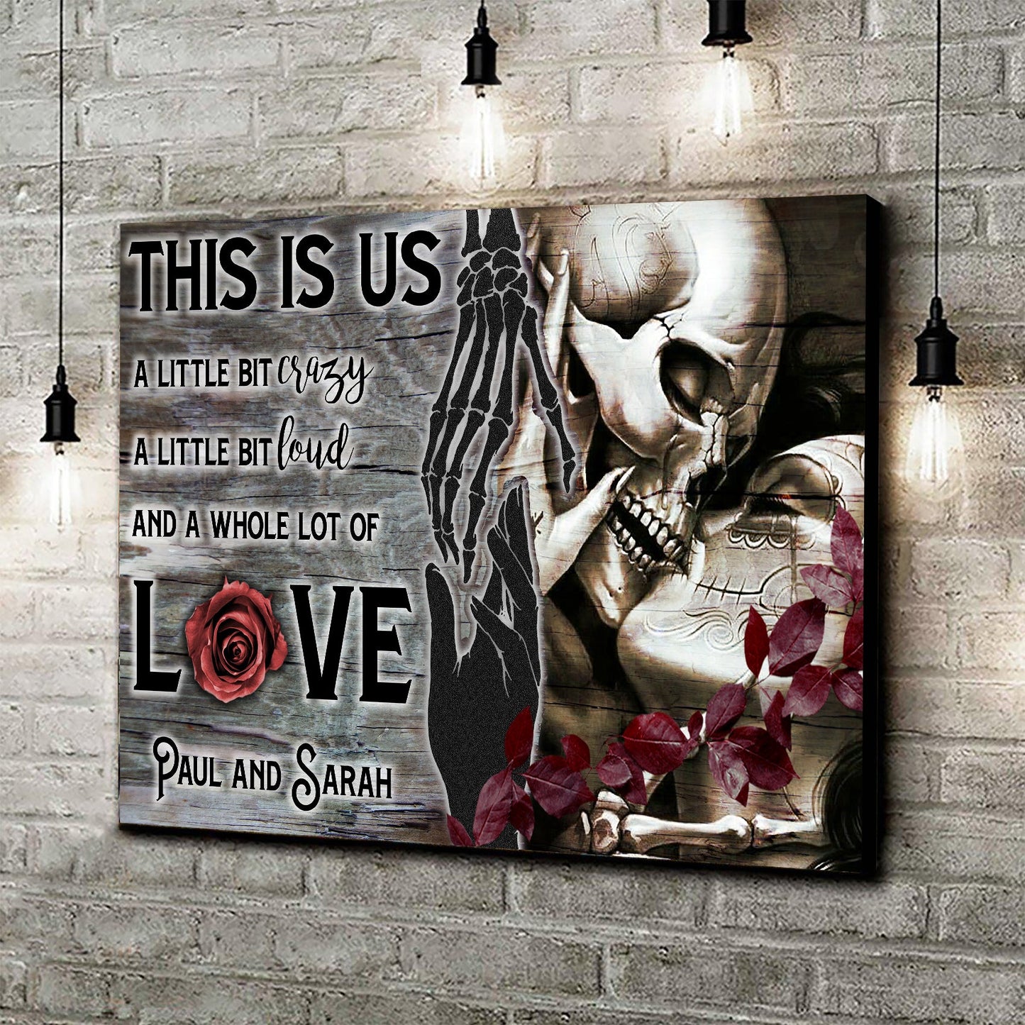 This Is Us Gothic Couple Personalized Canvas Sign