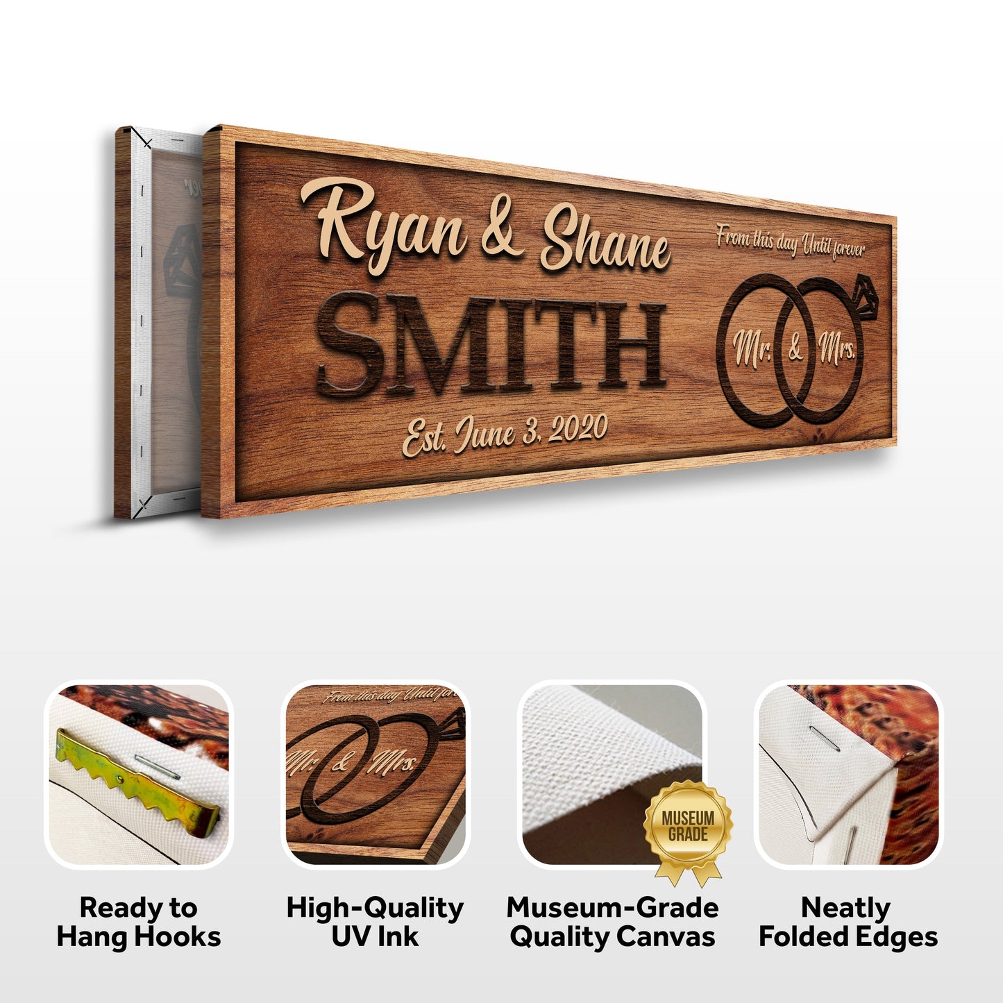 From This Day Until Forever Wedding Canvas Sign