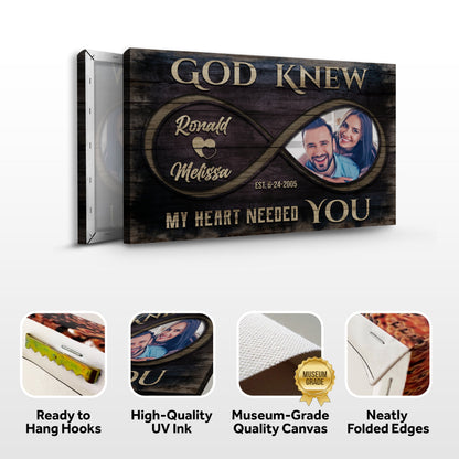 God Knew Couple Canvas Sign II