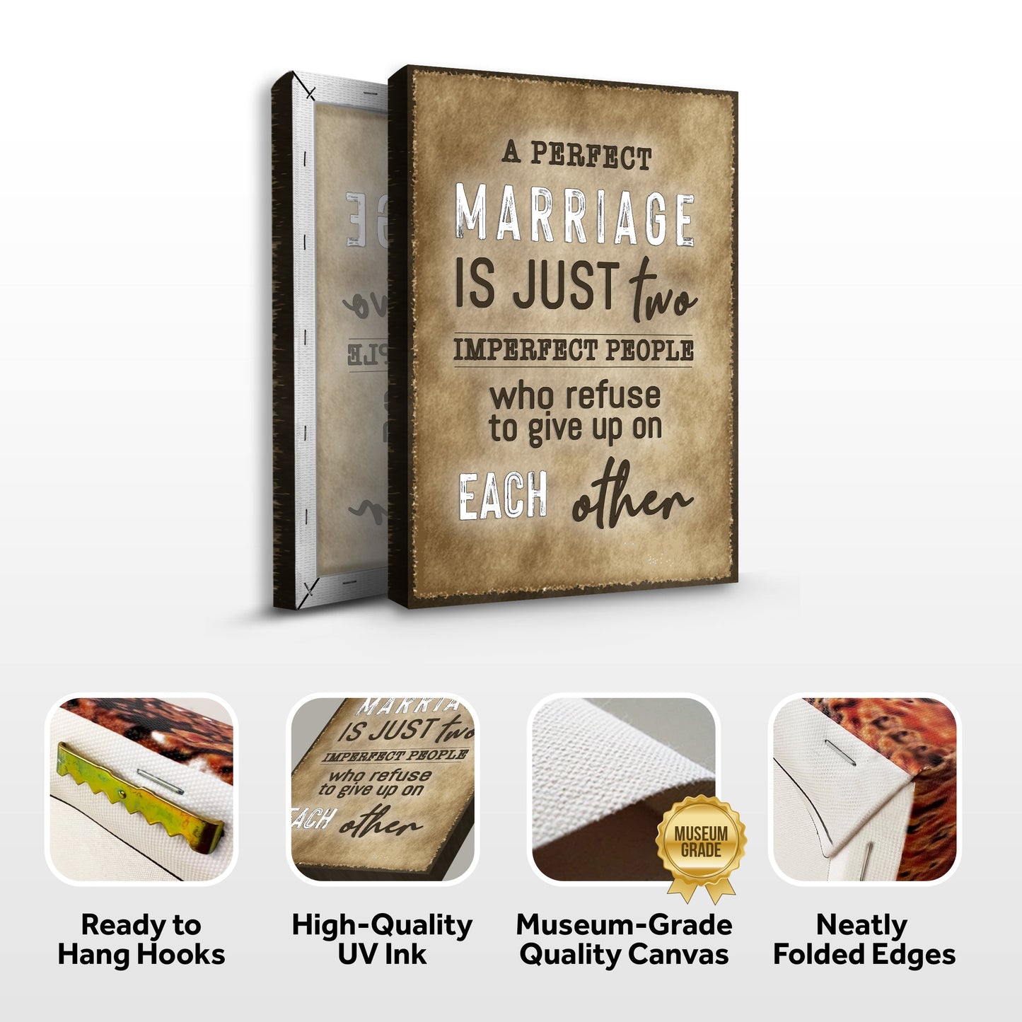 A Perfect Marriage Couple Canvas Sign