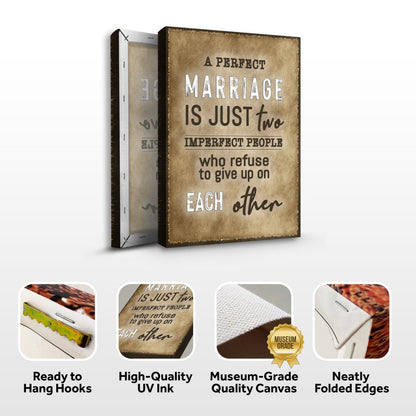 A Perfect Marriage Couple Canvas Sign