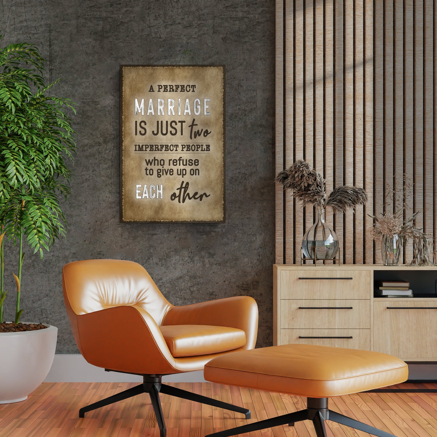 A Perfect Marriage Couple Canvas Sign