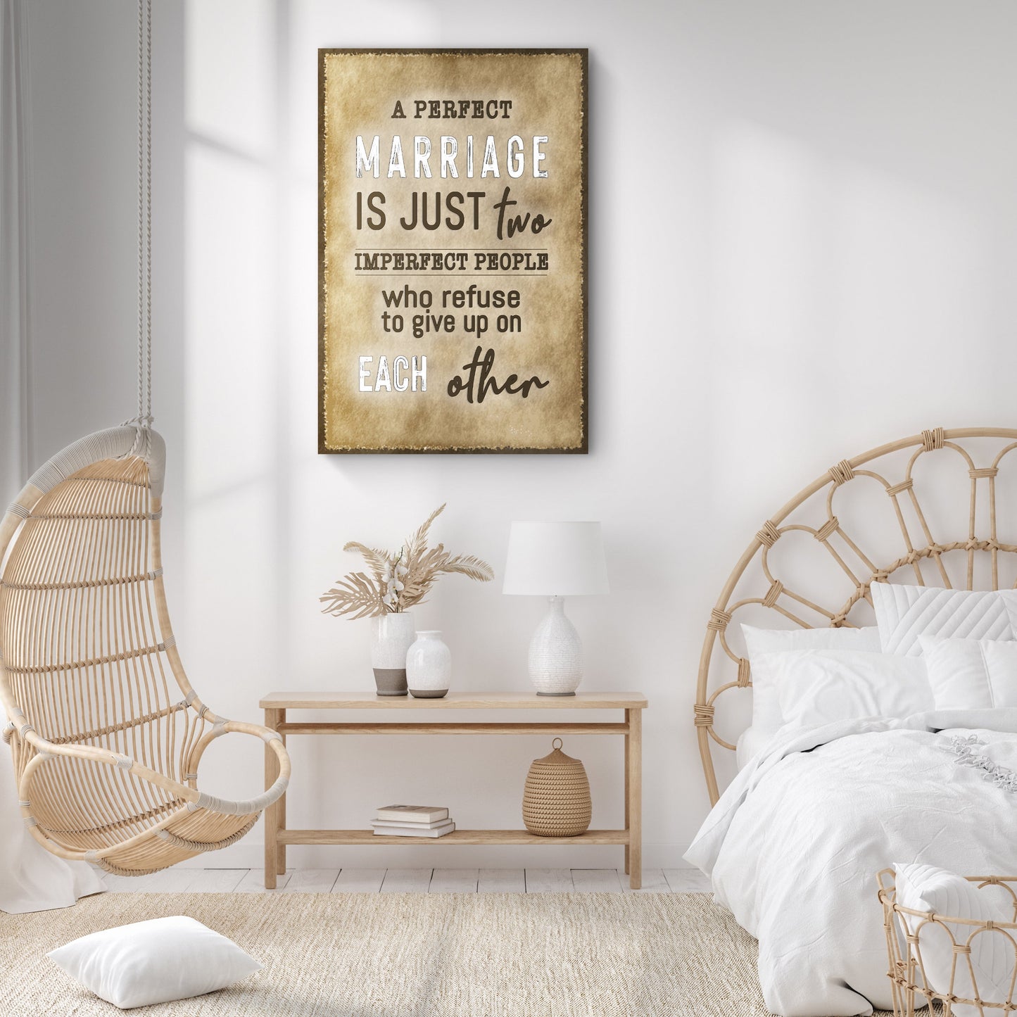 A Perfect Marriage Couple Canvas Sign